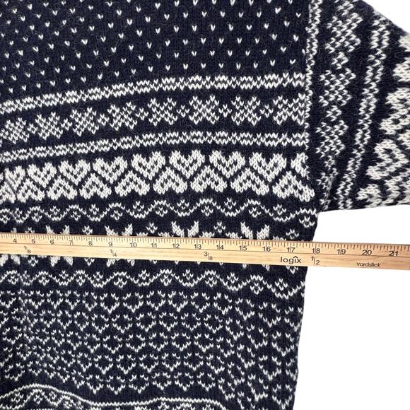 LL Bean Fair Isle Cardigan Sweater Campcore 80’s Nordic Womens Small - Picture 5 of 9